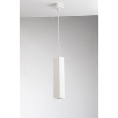 SOSPENSIONE FLUKE QUADRATA BIANCO 1XGU10 6X6X30CM