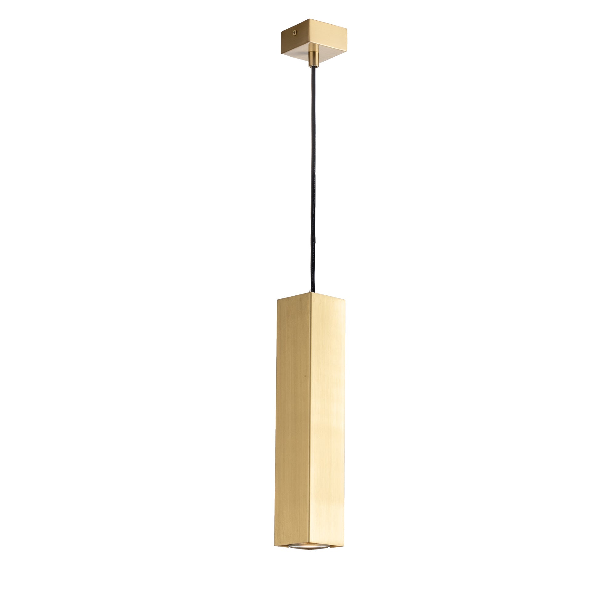 SOSPENSIONE FLUKE QUADRATA ORO 1XGU10 6X6X30CM