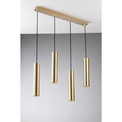 SOSPENSIONE FLUKE TONDA ORO 4XGU10 68X7X200CM