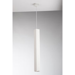 SOSPENSIONE FLUKE QUADRATA BIANCA 1XGU10 6X6X60CM