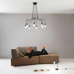 SOSPENSIONE HABITAT NERA 8XE27 85X120CM