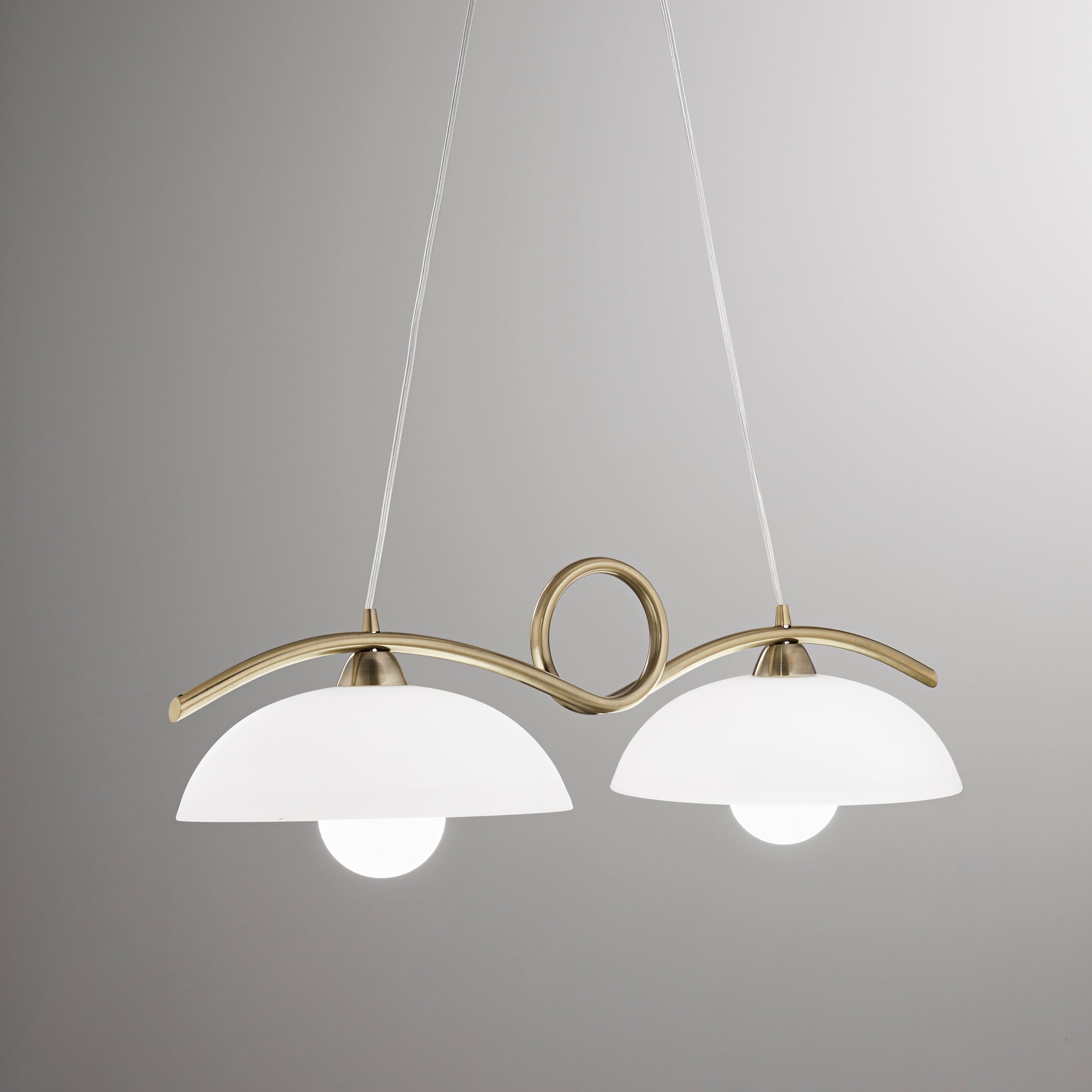 SOSPENSIONE HALLEY BRUNITA 2XE27 76X30X110CM