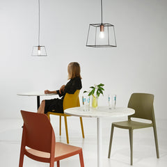 SOSPENSIONE HARLEM NERA/RAME 1XE27 25 25X125CM