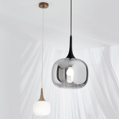 SOSPENSIONE JAIPUR BIANCA/LEGNO 1XE27 30X30X150CM