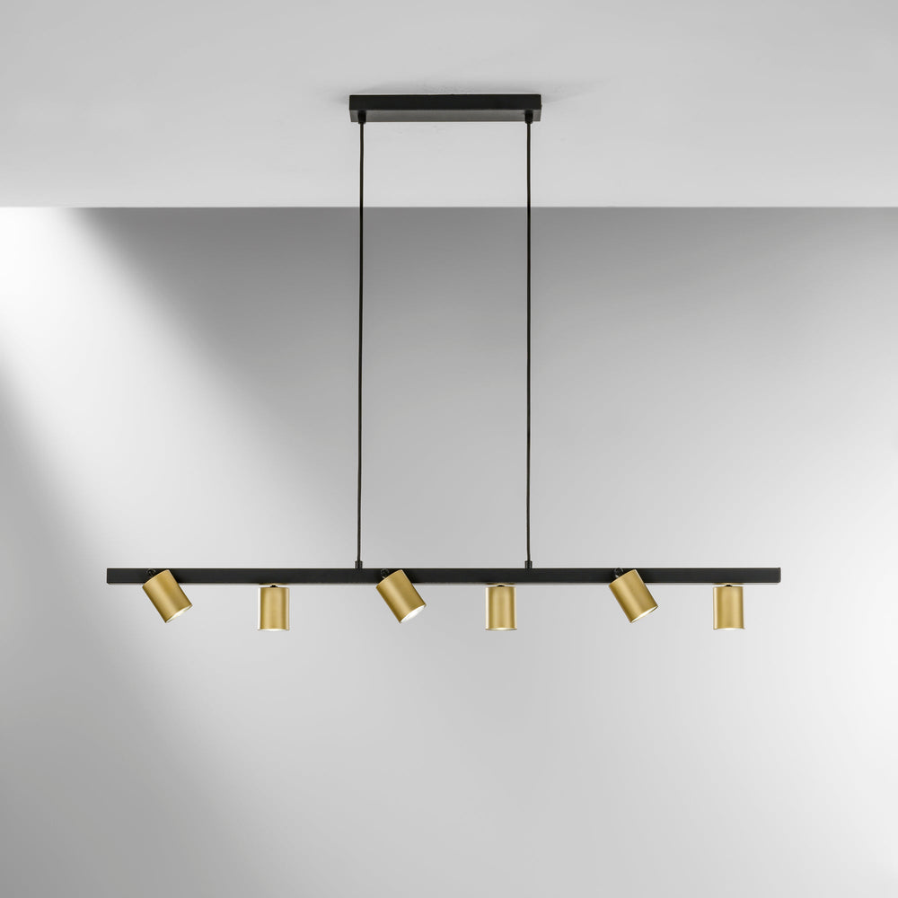 SOSPENSIONE NIZZA NERA/ORO 6XGU10 110X15X150CM