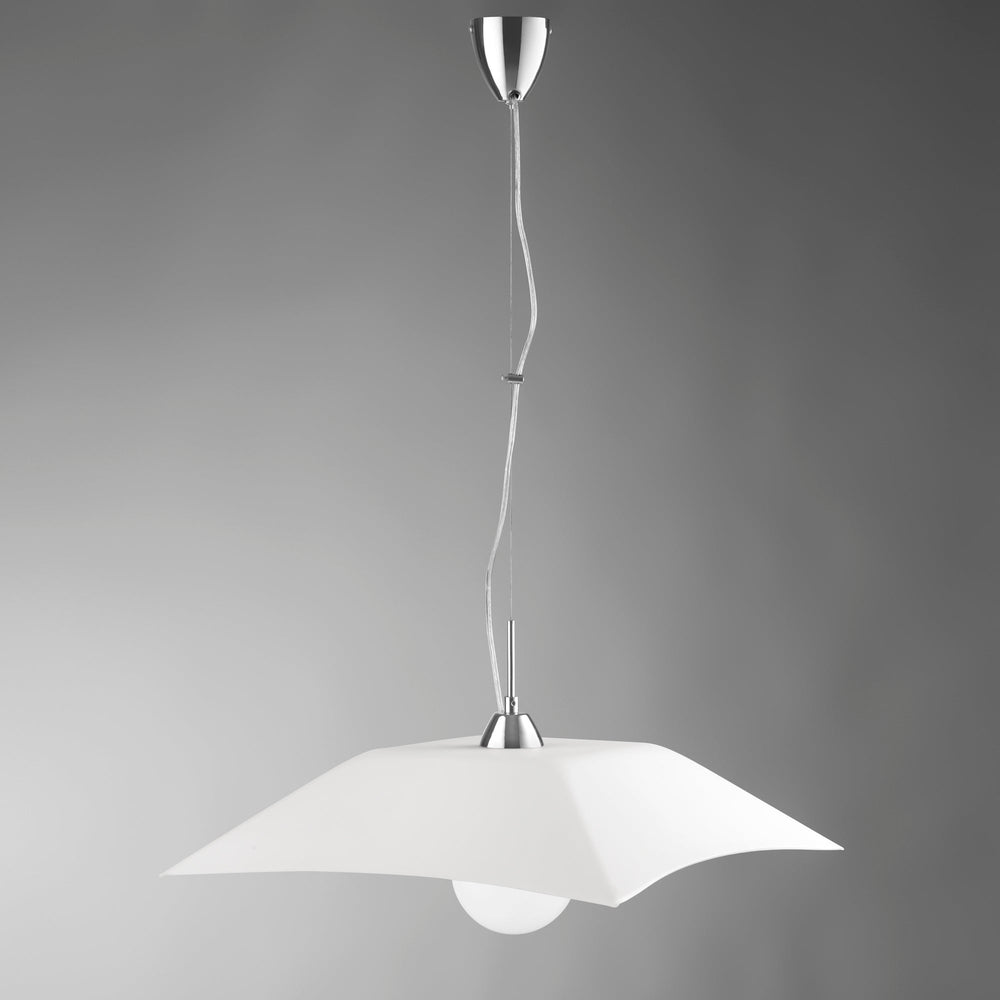 SOSPENSIONE OSIRIDE BIANCA 1XE27 50X50X120CM