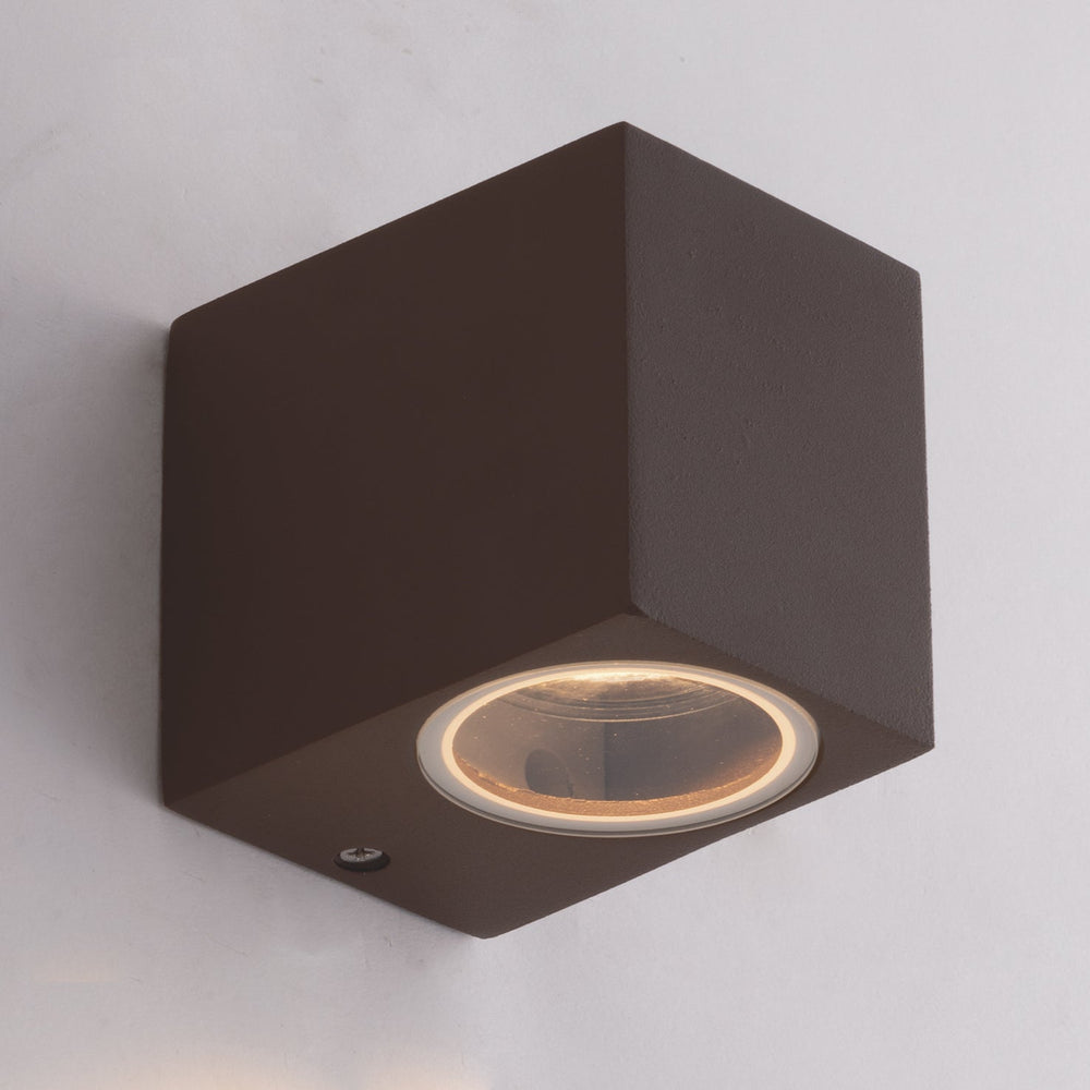 APPLIQUE QUBO CORTEN 1XGU10 IP54 6,7X9,3X8CM