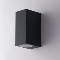 APPLIQUE BIEMISSIONE QUBO ANTRACITE 2XGU10 IP54 6,7X9,3X15,1CM