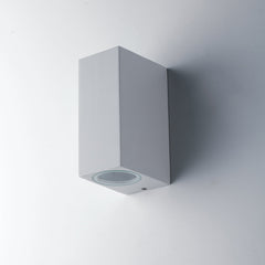 APPLIQUE BIEMISSIONE QUBO BIANCA 2XGU10 IP54 6,7X9,3X15,1CM