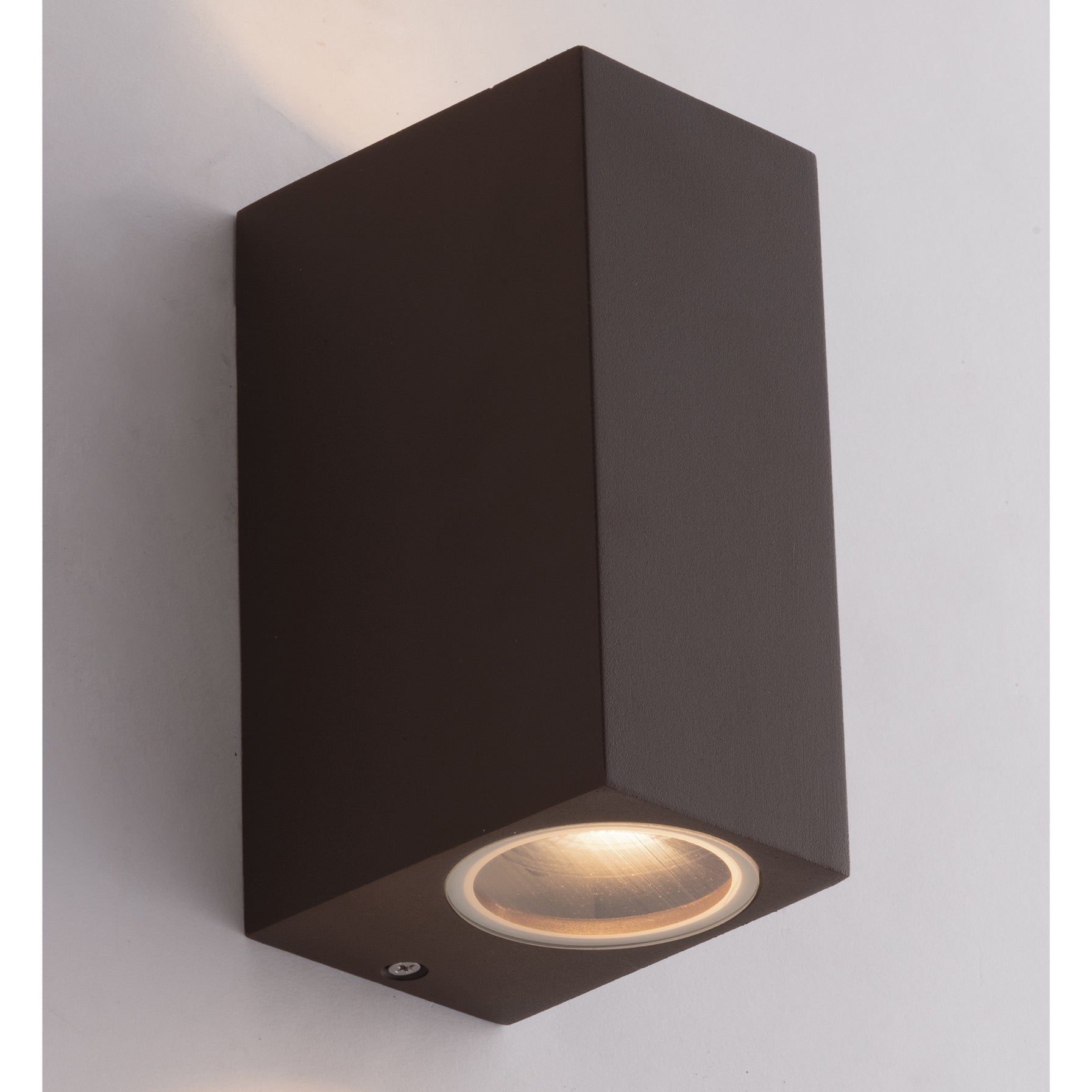 APPLIQUE BIEMISSIONE QUBO CORTEN 2XGU10 IP54 6,7X9,3X15,1CM