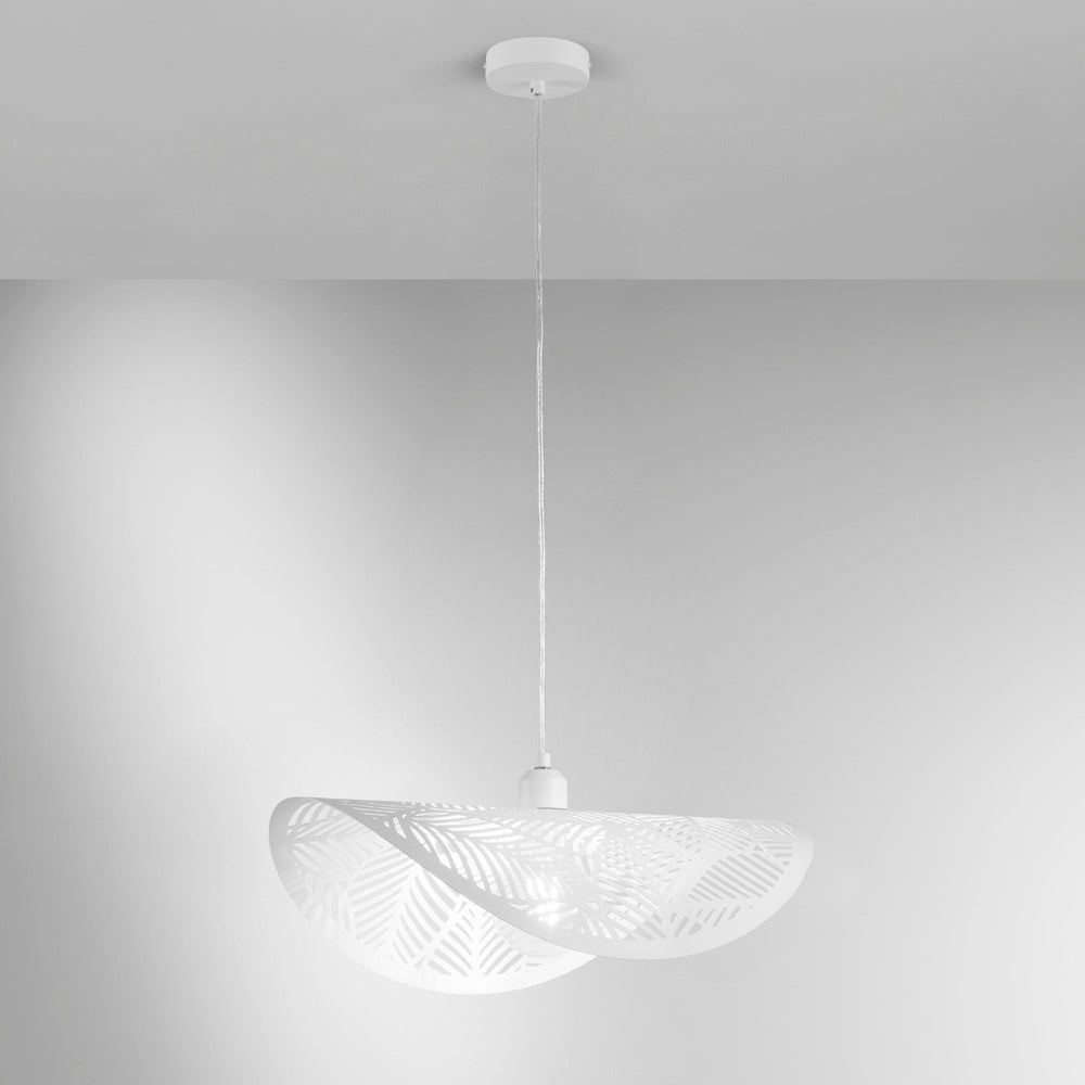 SOSPENSIONE RHEI-LEAF BIANCA 1XE27 50X30X150CM
