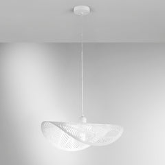 SOSPENSIONE RHEI-LEAF BIANCA 1XE27 50X30X150CM