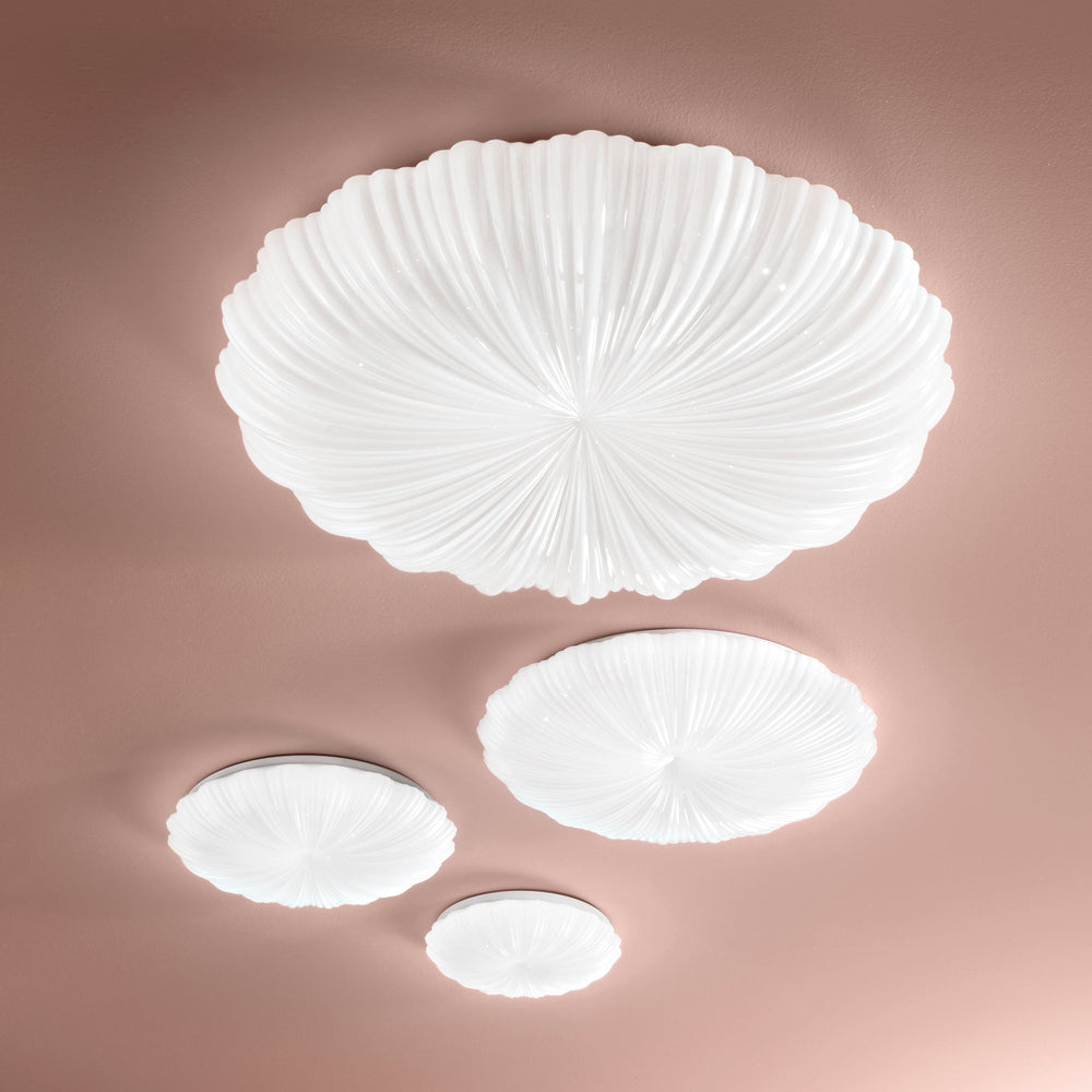 PLAFONIERA LED SPRING BIANCA 66W 6540LM CCT WI-FI CON TELECOMANDO 76X76X15,5CM