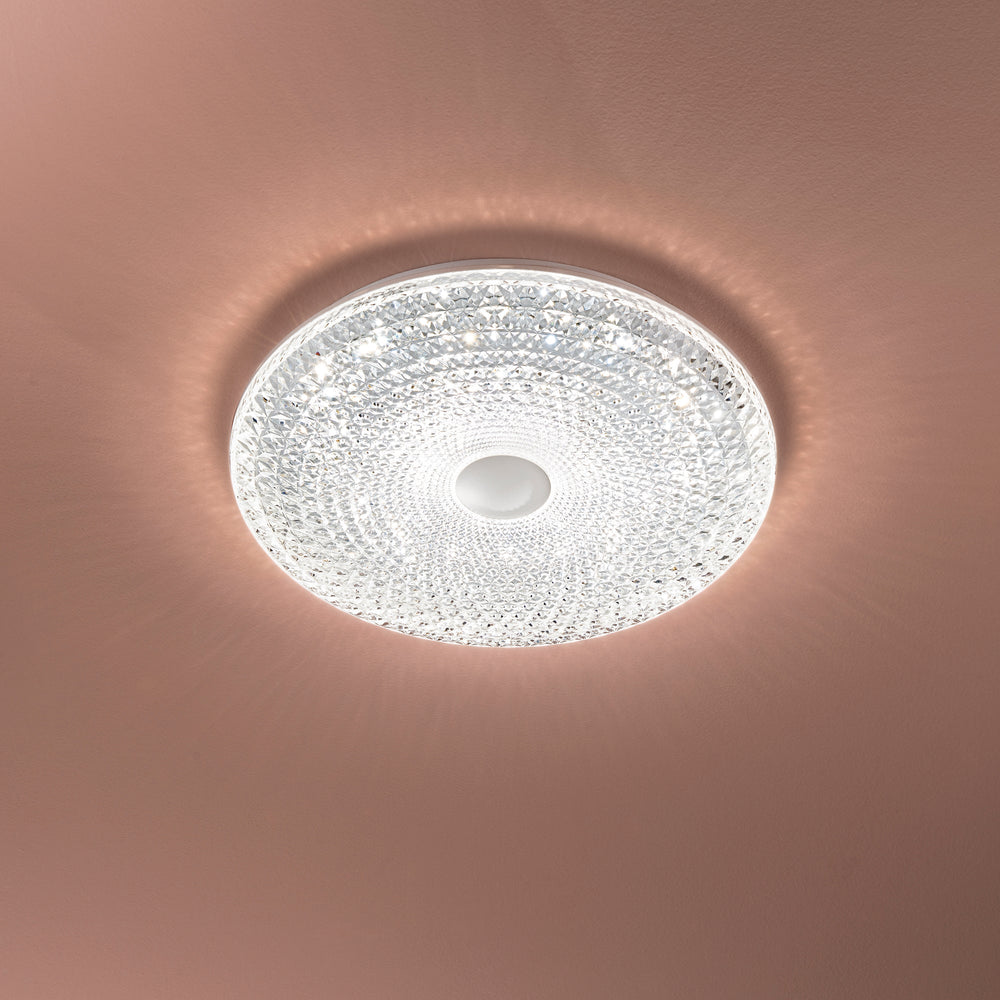 PLAFONIERA LED UNIKA BIANCA 40W 3900LM CCT DIMMERABILE WI-FI CON TELECOMANDO 49,5X10X49,5CM