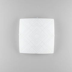 PLAFONIERA VECTOR BIANCA/GRIGIA 2XE27 30X30X9CM