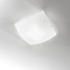 PLAFONIERA VECTOR BIANCA/GRIGIA 4XE27 50X50X12CM