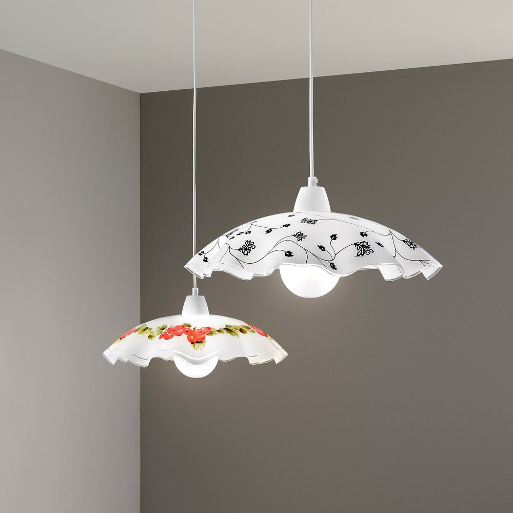 SOSPENSIONE VICTORIA BIANCA 1XE27 42X42X120CM