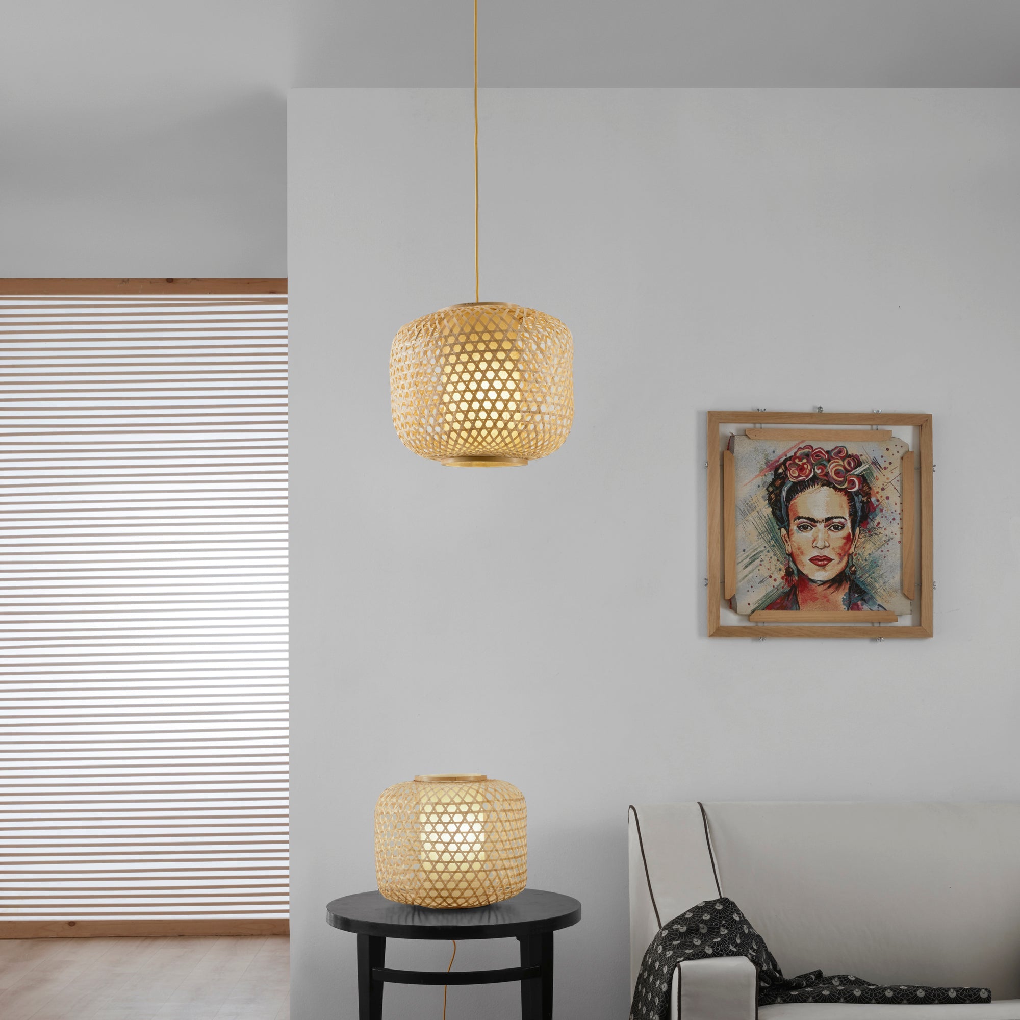 LUME ZEN LEGNO 1XE27 36X36X31CM