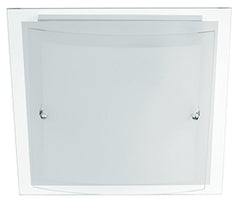 PLAFONIERA DRITTA/CURVA BIANCA 2XE27 30X11X30CM