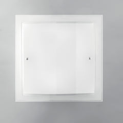 PLAFONIERA DRITTA/CURVA BIANCA 2XE27 40X11,3X40CM