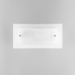 APPLIQUE DRITTA/CURVA BIANCA 1XE27 30X11X15CM