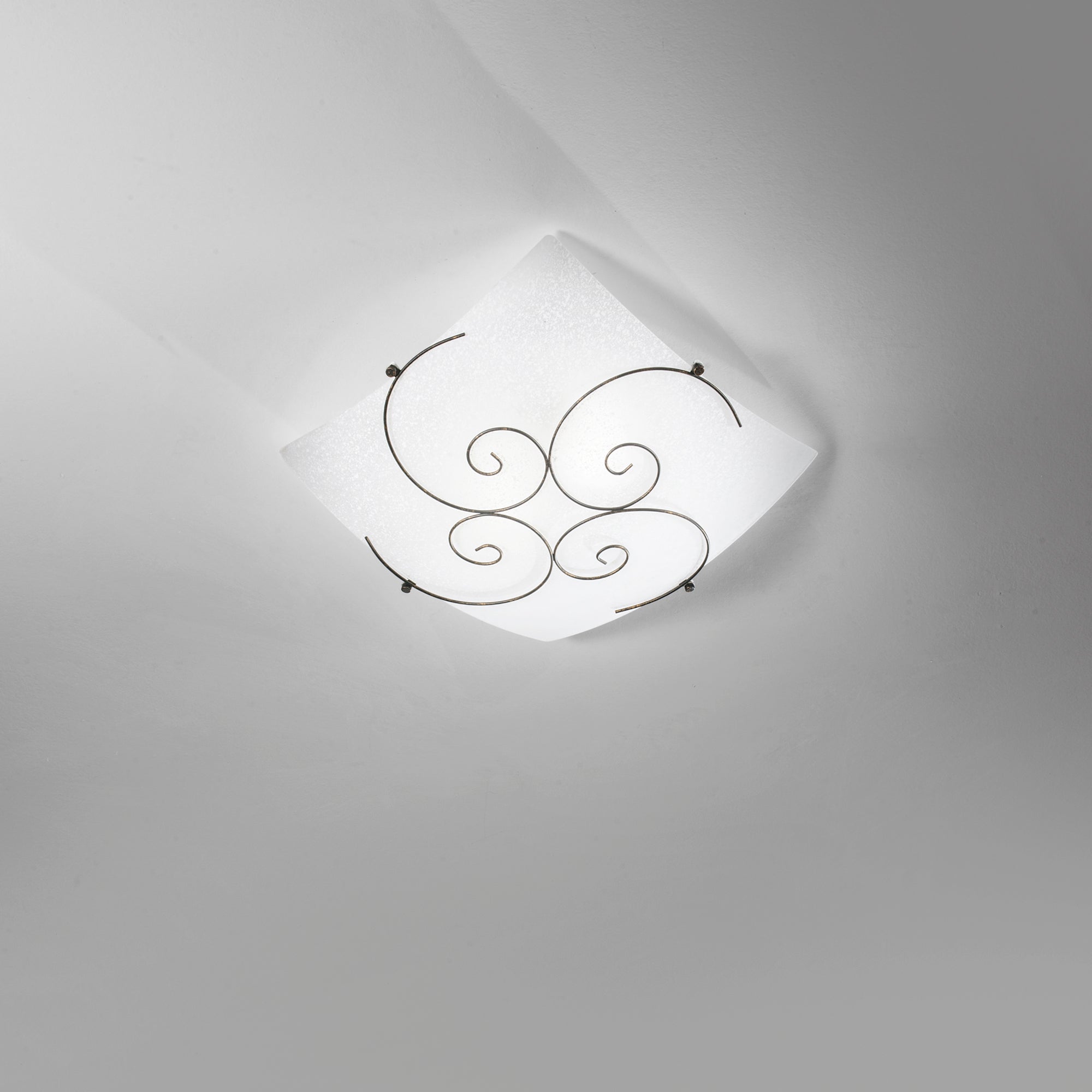 PLAFONIERA RICCIOLO BIANCA 2XE27 40X10X40CM