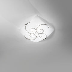 PLAFONIERA RICCIOLO BIANCA 2XE27 40X10X40CM