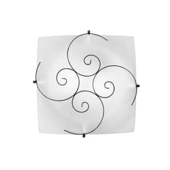 PLAFONIERA RICCIOLO BIANCA 2XE27 40X10X40CM