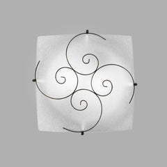 PLAFONIERA RICCIOLO BIANCA 2XE27 40X10X40CM