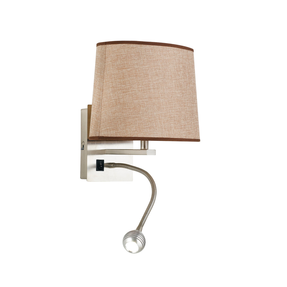 APPLIQUE LED + 1XE14 HELLY OVALE ECRU' 3W 60LM 4500K 19,5X30X24CM