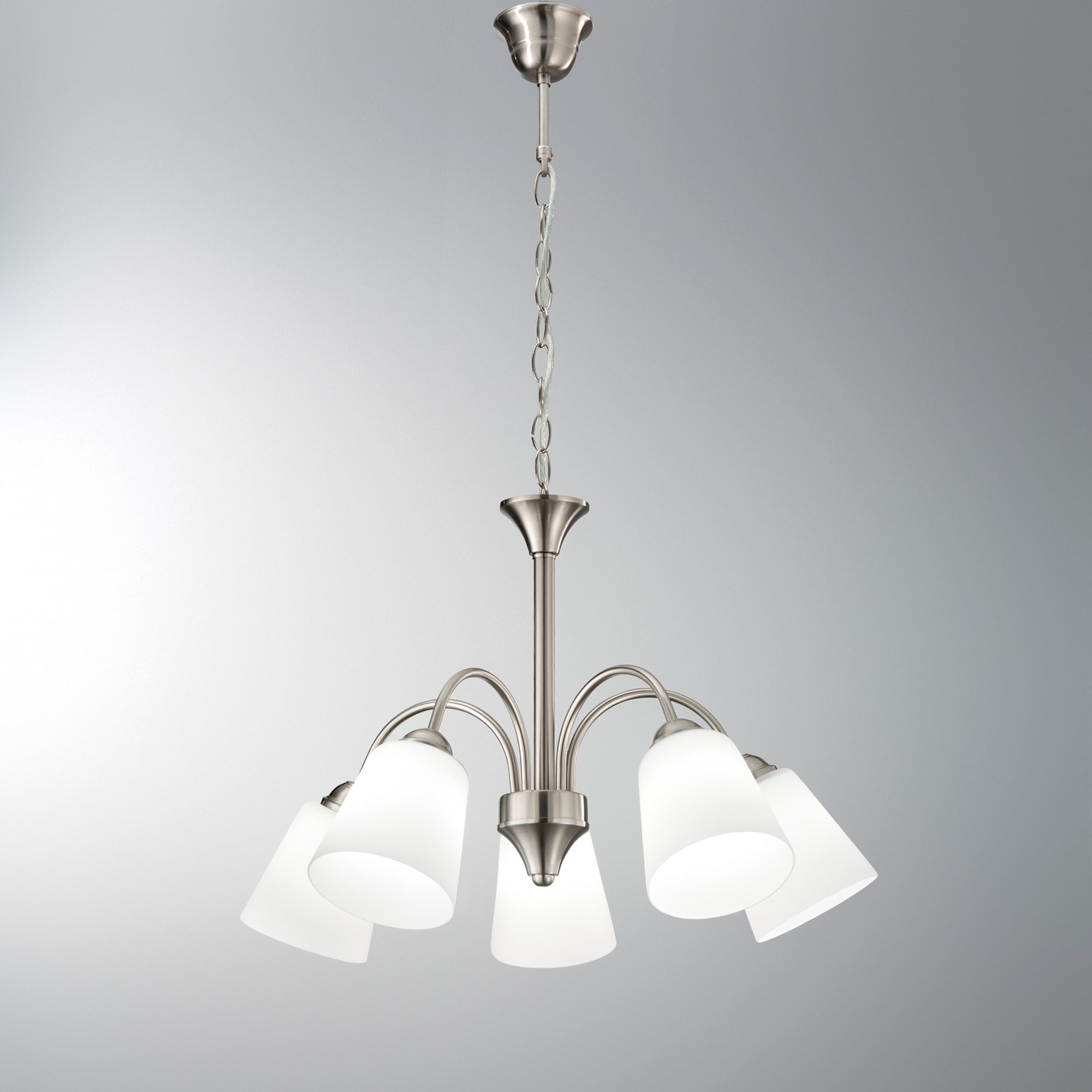LAMPADARIO 1162 NICKEL 5XE14 60X88CM
