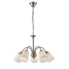 LAMPADARIO 1162 NICKEL 5XE14 60X88CM