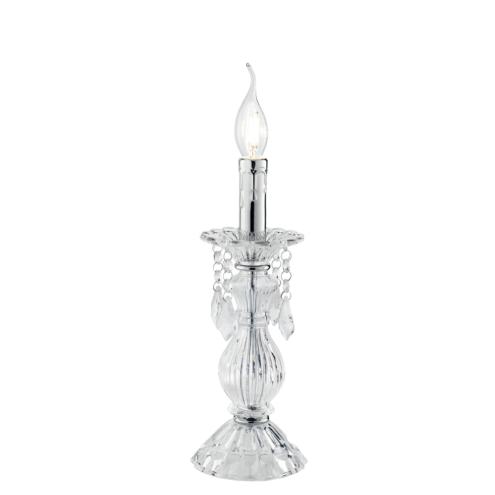 LUME CRISTALLO TRASPARENTE 1XE14 13X31CM