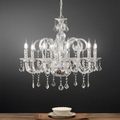 LAMPADARIO CRISTALLO TRASPARENTE 8XE14 70X135CM