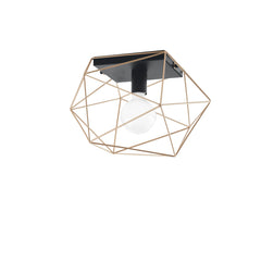 PLAFONIERA ABRAXAS NERA/ORO 1XE27 20X18,5X26,5CM