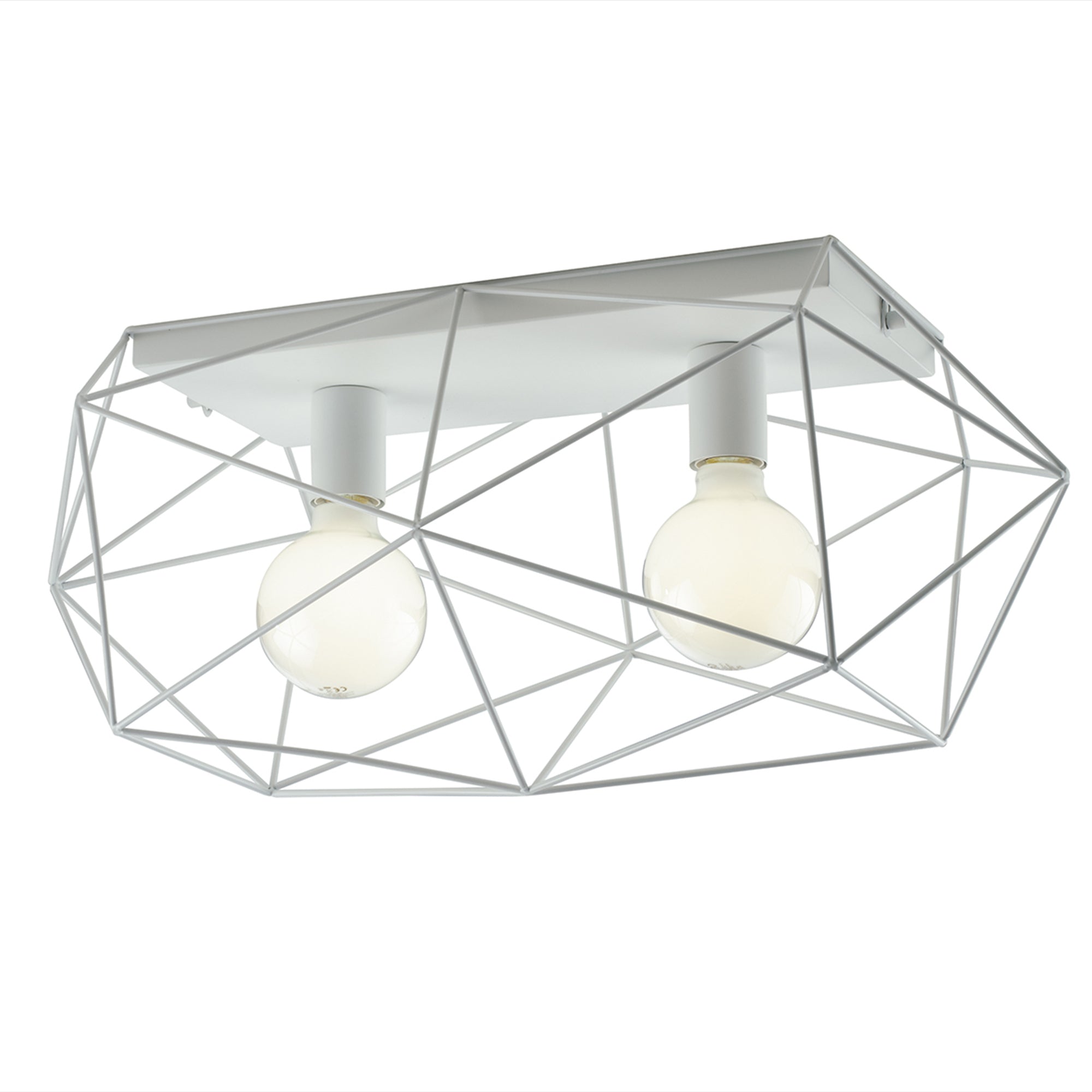 PLAFONIERA ABRAXAS BIANCA 2XE27 60X30X26,5CM