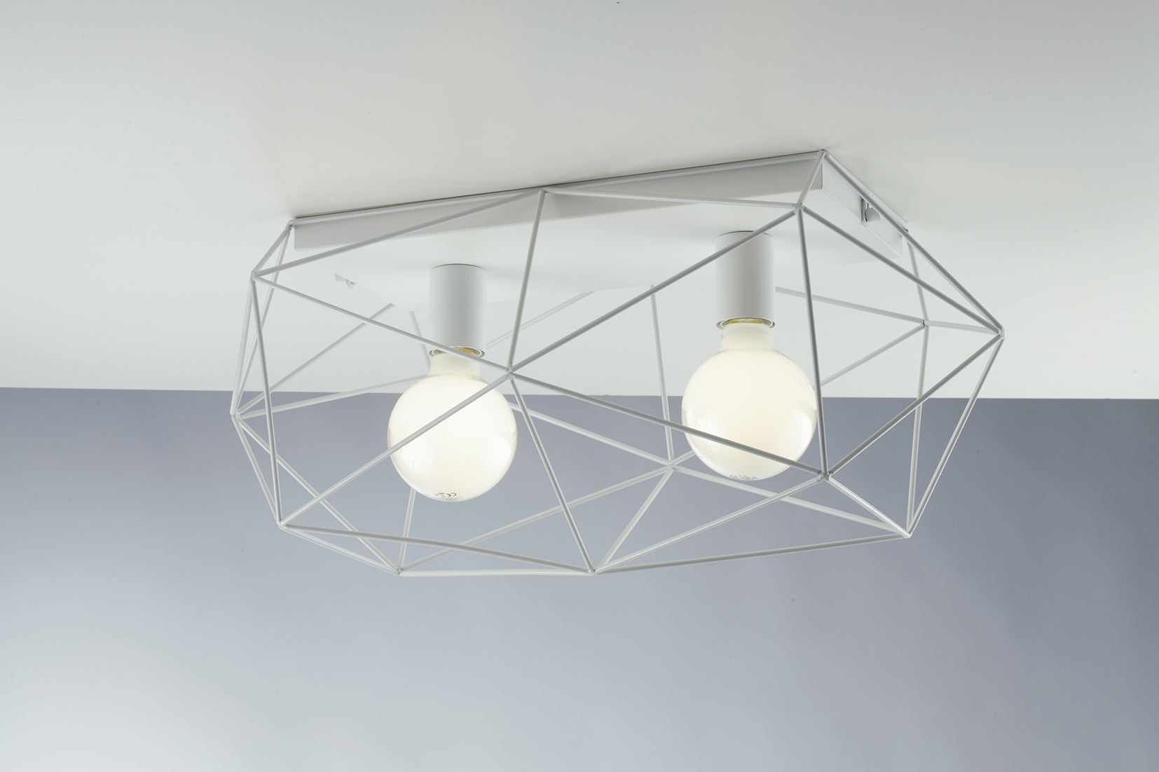 PLAFONIERA ABRAXAS BIANCA 2XE27 60X30X26,5CM