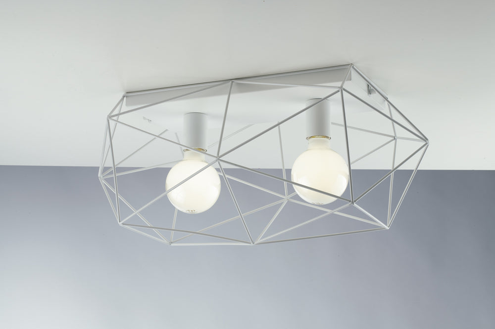 PLAFONIERA ABRAXAS BIANCA 2XE27 60X30X26,5CM