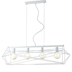 SOSPENSIONE ABRAXAS BIANCA 4XE27 106X29,5X150CM