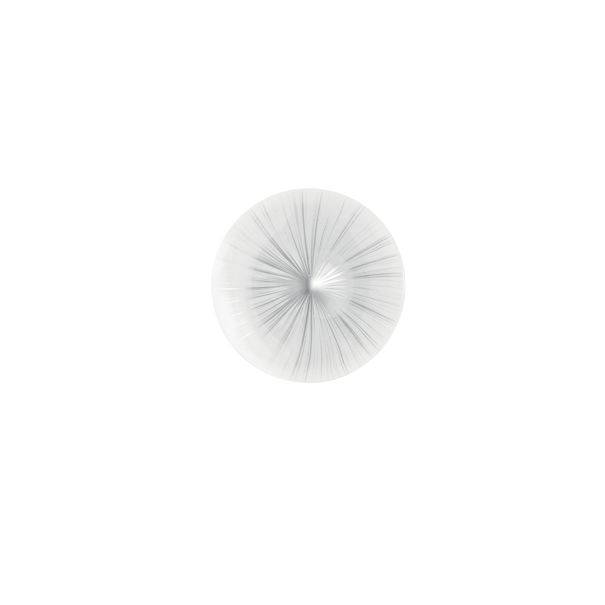 "Plafoniera LED AGORA in acrilico bianco e argento con funzione CCT Ø 30 cm."