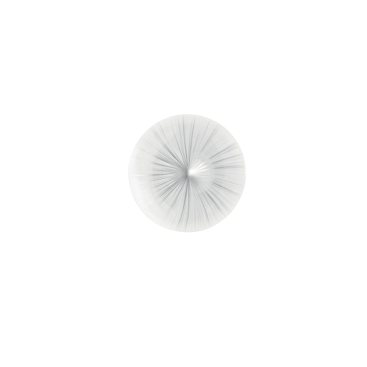 "Plafoniera LED AGORA in acrilico bianco e argento con funzione CCT Ø 30 cm."