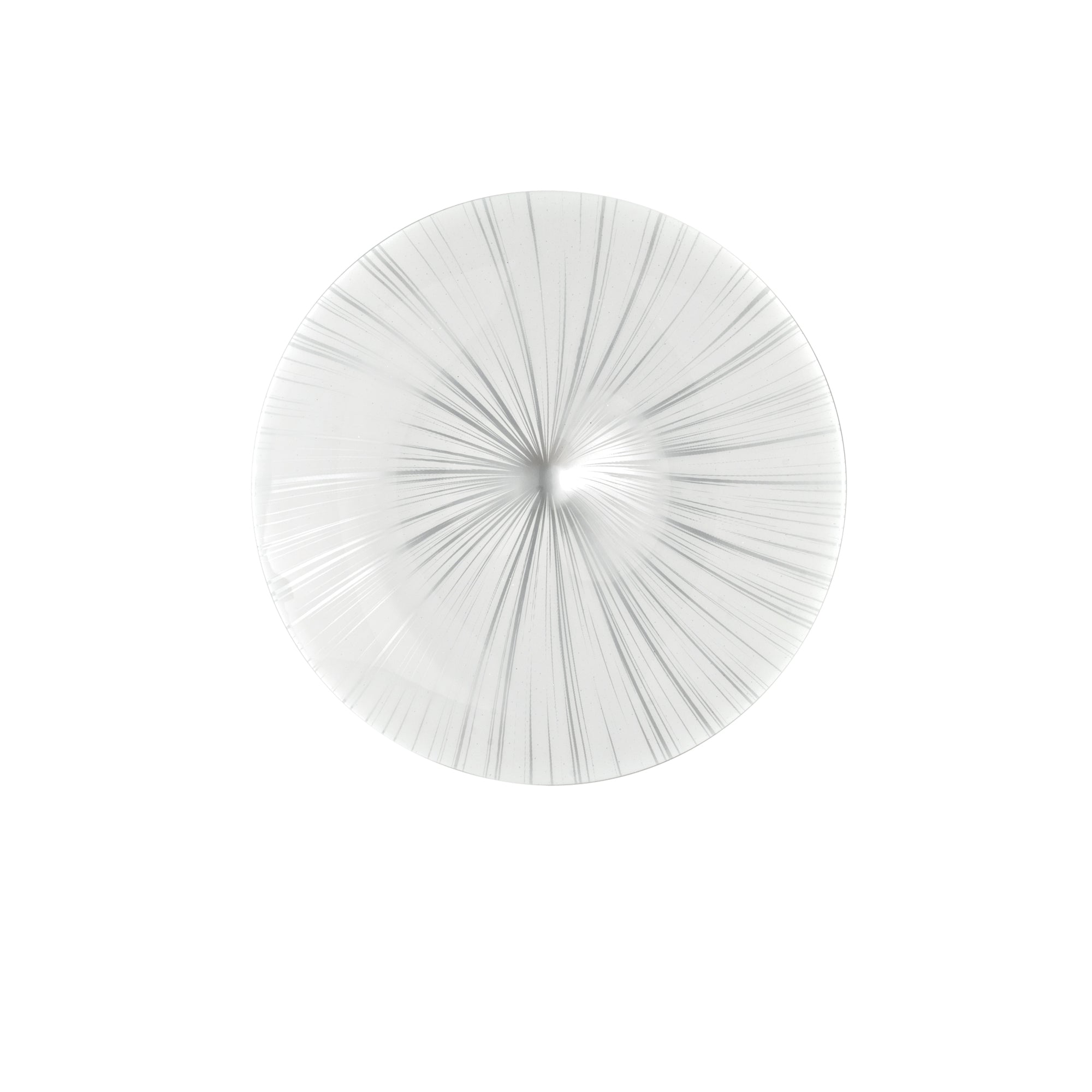 "Plafoniera LED AGORA in acrilico bianco e argento con funzione CCT Ø 50 cm."