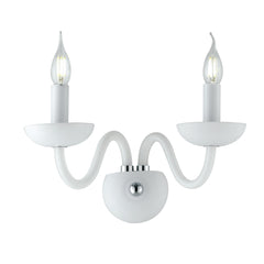 APPLIQUE ALFIERE BIANCA/CROMO 2XE14 12X23X26CM
