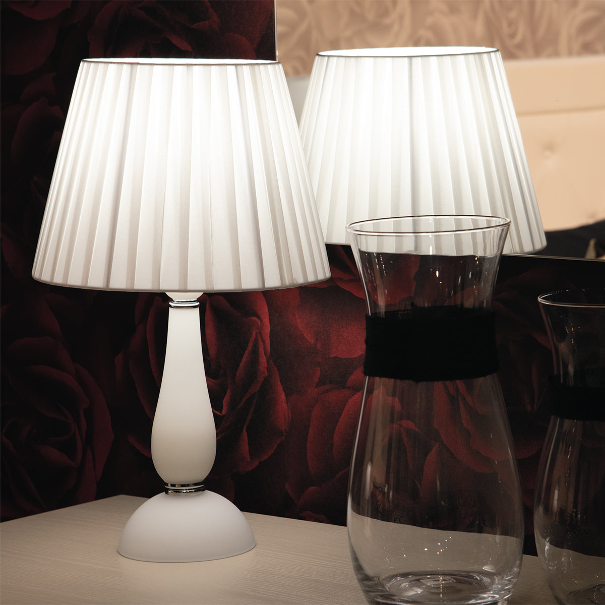 LUME ALFIERE BIANCO/CROMO 1XE14 32X54CM