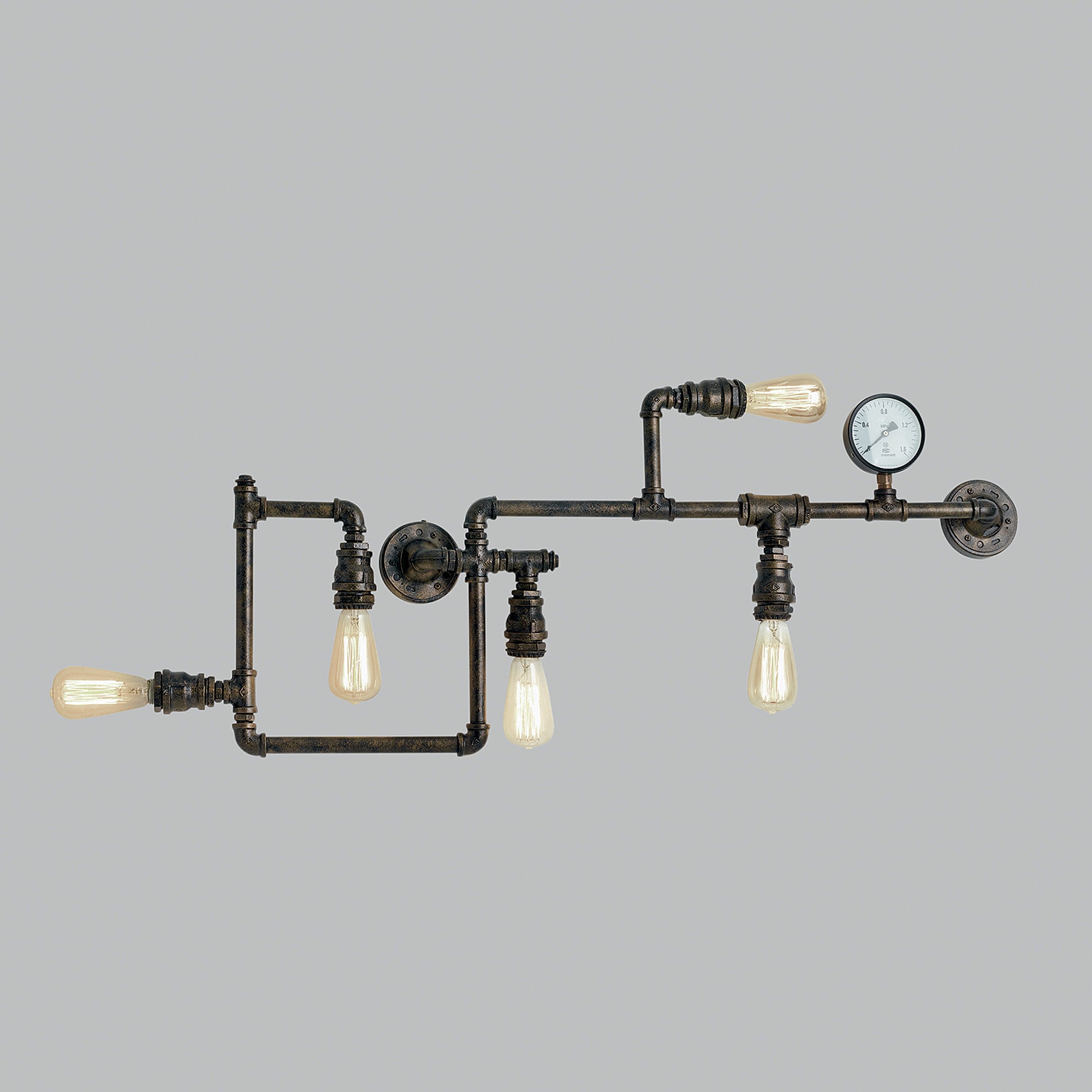 PLAFONIERA AMARCORD RUGGINE 5XE27 109X9,5X47CM
