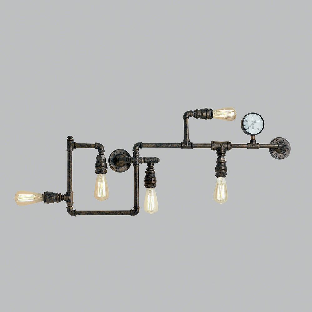 PLAFONIERA AMARCORD RUGGINE 5XE27 109X9,5X47CM