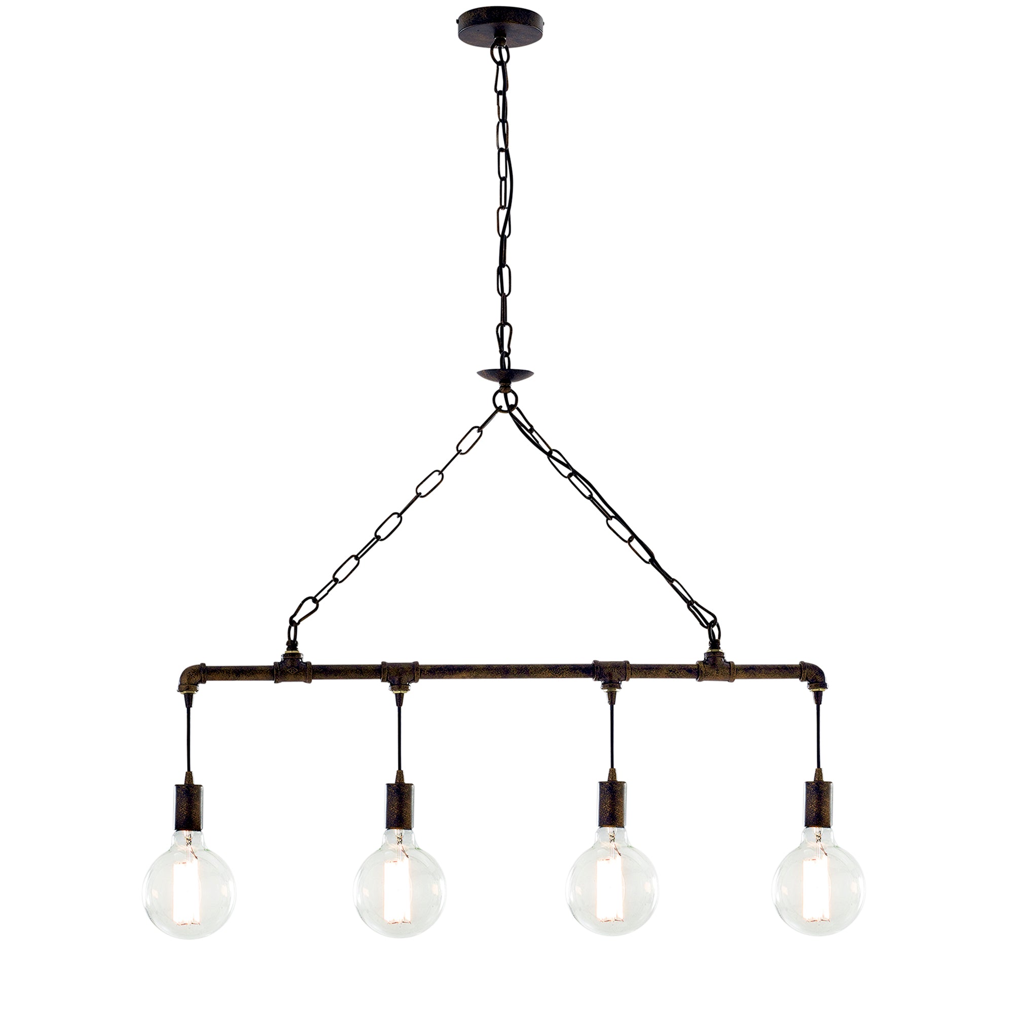 SOSPENSIONE AMARCORD RUGGINE 4XE27 86X110CM