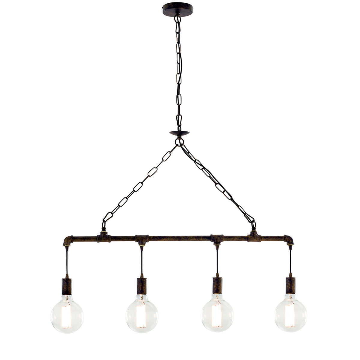 SOSPENSIONE AMARCORD RUGGINE 4XE27 86X110CM