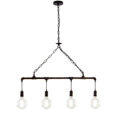SOSPENSIONE AMARCORD RUGGINE 4XE27 86X110CM