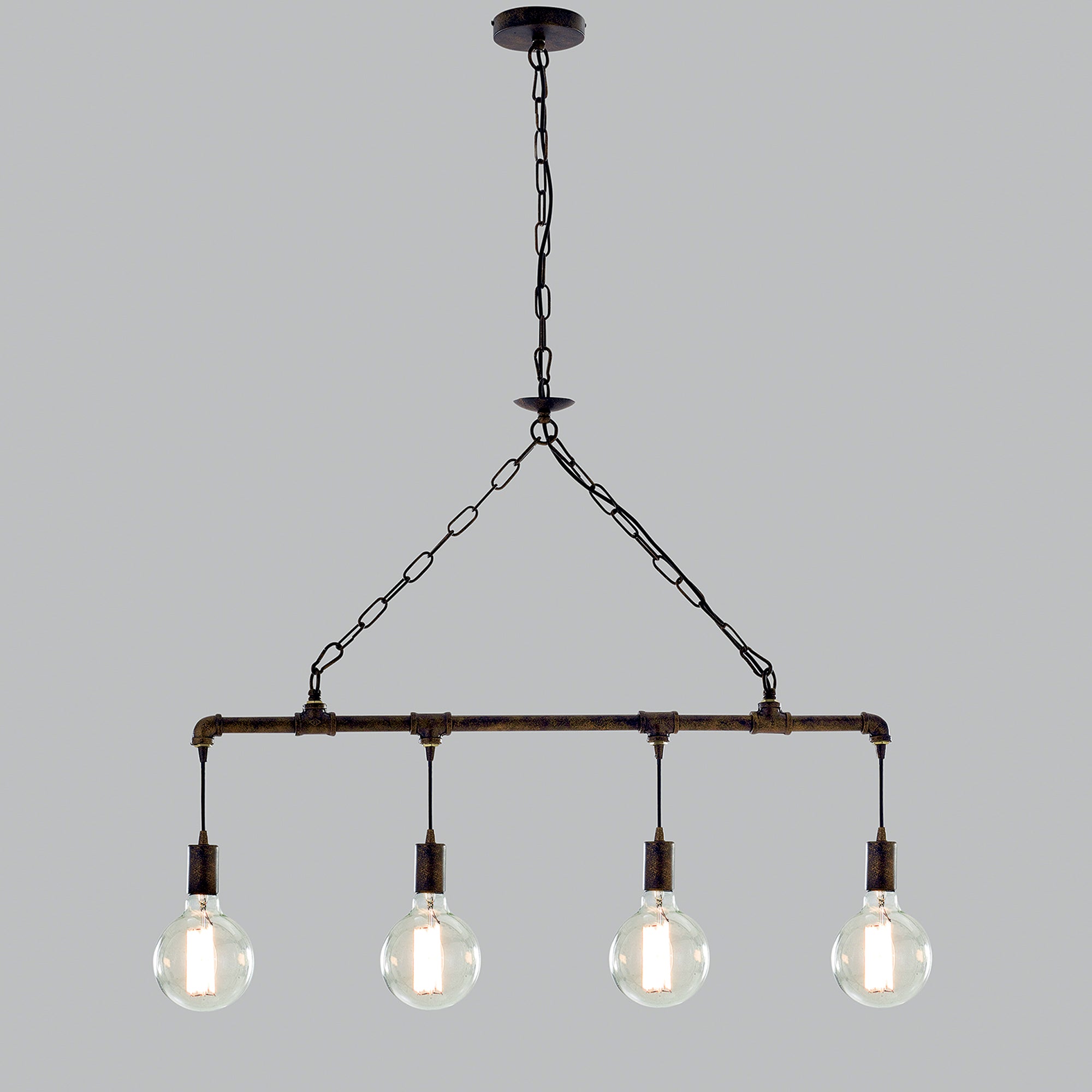 SOSPENSIONE AMARCORD RUGGINE 4XE27 86X110CM